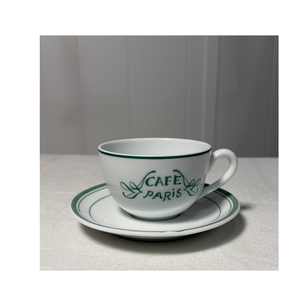 LES RESIDENCES De BERNARDAUD Paris Cafe Green Tea Cup and Saucer